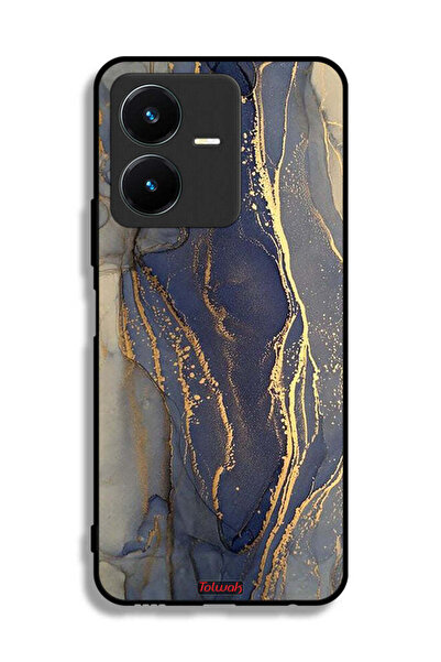 Tolwak غطاء حماية لهاتف Vivo Y22 بنمط رخامي لامع