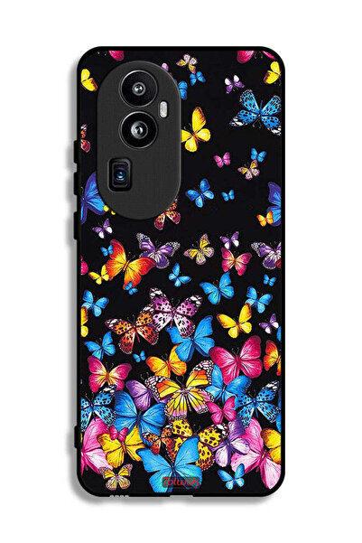 Tolwak غطاء حماية لهاتف Oppo Reno10 Pro Plus بنقشة فراشات ملونة