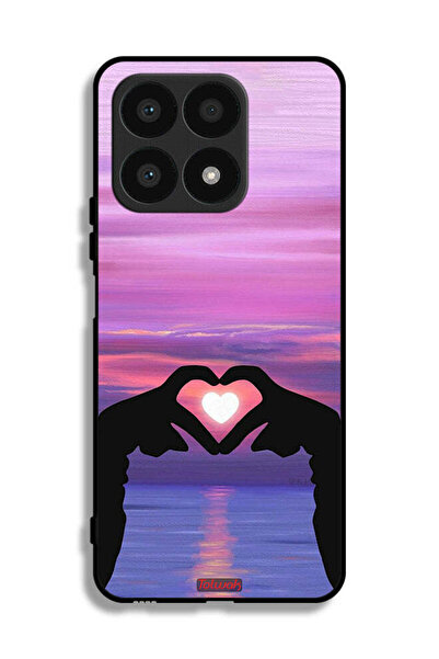 Tolwak Honor X8a Protective Case Cover Heart Moon
