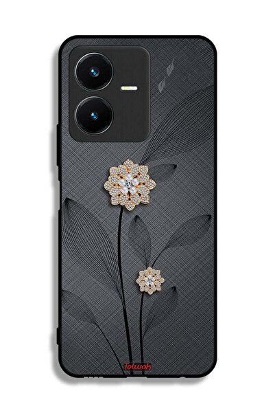 Tolwak غطاء حماية لهاتف Vivo Y22s بتصميم زهور ماسية