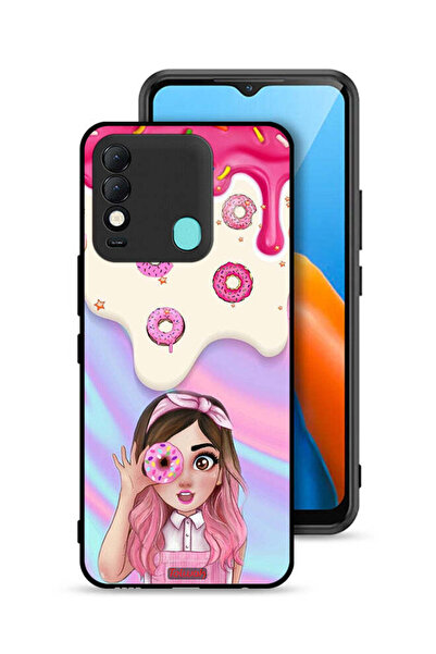 Tolwak غطاء حماية لهاتف تكنو سبارك 8 يحمل صورة دونات