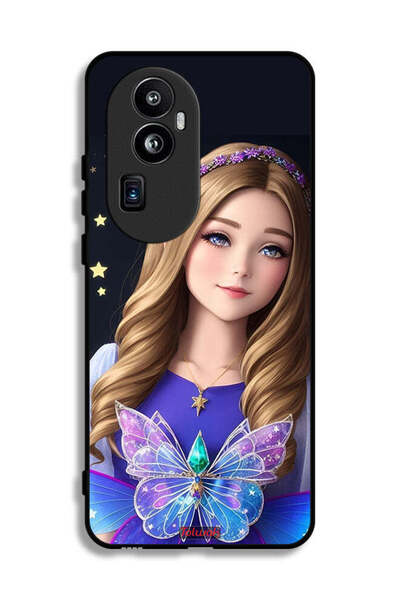 Tolwak غطاء حماية لهاتف Oppo Reno10 Pro Plus - فتاة فراشة لطيفة