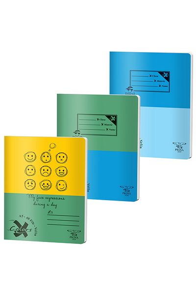 PIGNA , Notebook A5 48 Pages, Plain Ruling, Basic Cover, Stapled Binding