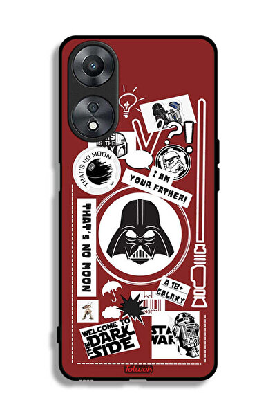 Tolwak غطاء حماية لهاتف Oppo A58 5G ملصق "مرحبًا بكم في الجانب المظلم"