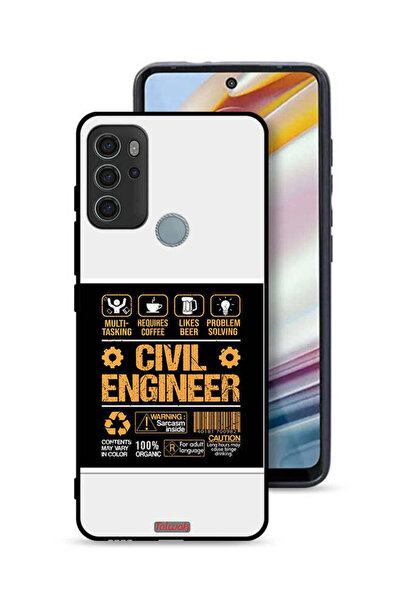 Tolwak غطاء حماية موتورولا موتو جي 60 إس - ملصق مهندس مدني