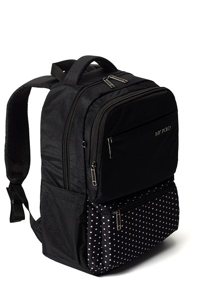 Fiyaka My Polo 2085 Primary School Middle School Bag Backpack School Bag Multi-Compartment Orthopedic Back Black