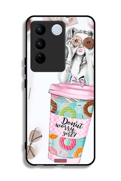 Tolwak غطاء حماية فيفو V27 برو بتصميم فتاة دونات ووري جيرل