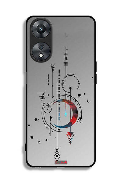 Tolwak غطاء حماية لهاتف Oppo A58 5G بنقشة فنية للقمر والسهام