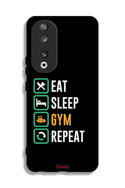 Tolwak غطاء حماية Honor 90 Eat Sleep Gym Repeat