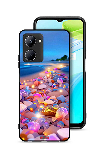 Tolwak Realme C33 Protective Case Cover Stones Art