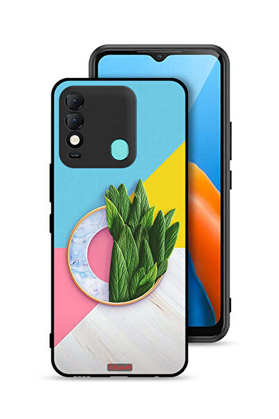 Tolwak غطاء حماية لهاتف Tecno Spark 8 بنقشة أوراق تجريدية