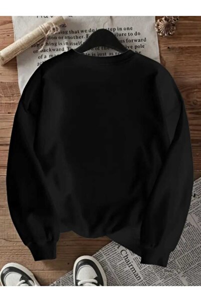 caddekombin Світшот з чорним коміром та принтом Stitch