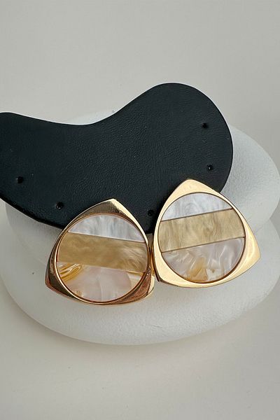 Modex Geometric Colorful Line Detail Earrings (3cm)