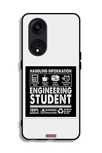 Tolwak غطاء حماية لهاتف Oppo Reno 8T 5G، ملصق طالب هندسة