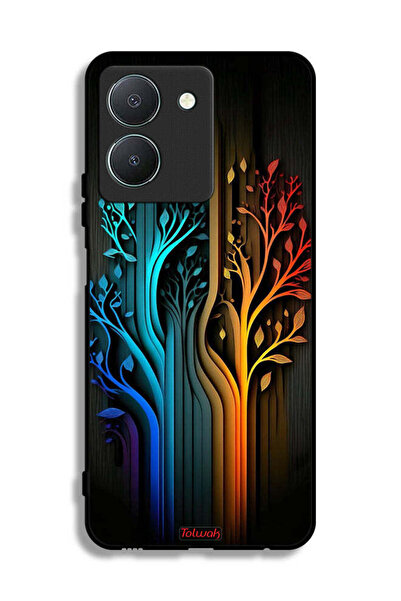 Tolwak غطاء حماية لهاتف Vivo Y36 5G برسومات أوراق الشجر