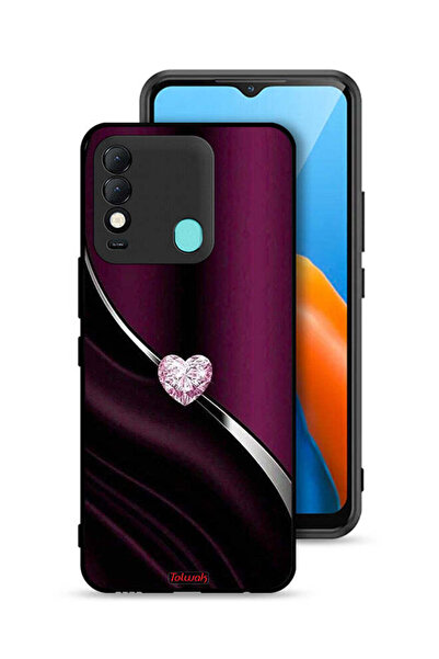 Tolwak غطاء حماية لهاتف تكنو سبارك 8 بتصميم قلب ماسي