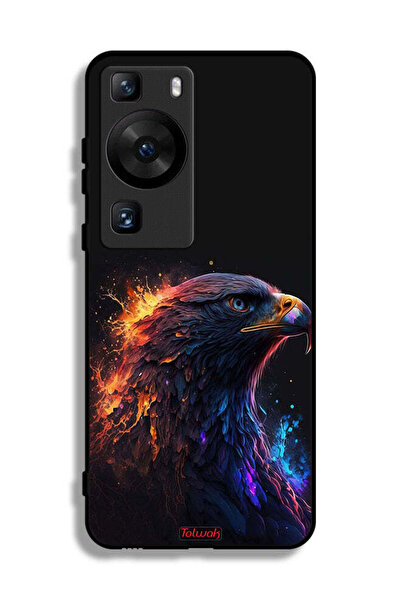 Tolwak غطاء حماية لهاتف هواوي P60 Pro بتصميم فن النسر