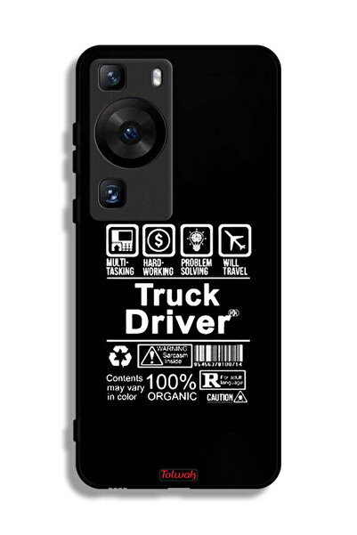 Tolwak غطاء حماية لهاتف Huawei P60، ملصق سائق شاحنة