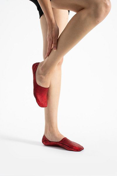TGSocks Red Gilded Ballerina Socks