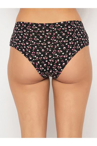 Clovia By Styli Pack of 3 - Floral Print Mid Rise Cotton Hipster Briefs with Inner Elastic