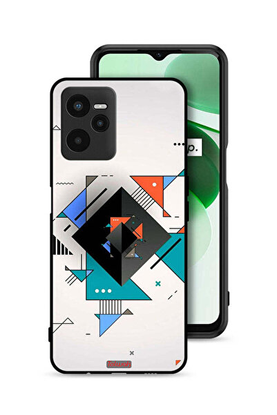 Tolwak غطاء حماية لهاتف Realme C35 بأشكال مربعة ومثلثة ونمط تجريدي