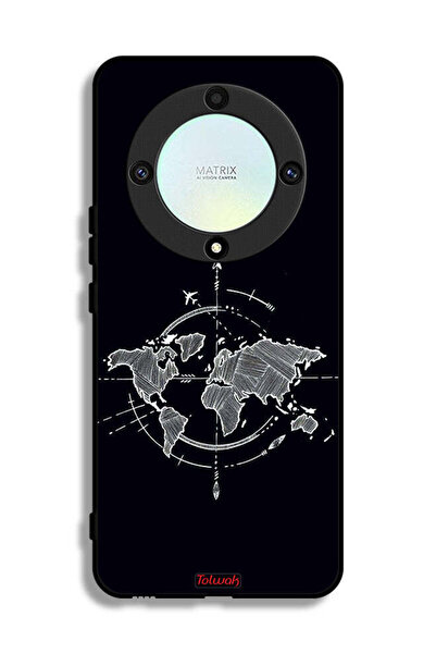 Tolwak غطاء حماية لهاتف Honor X9a بتصميم البوصلة