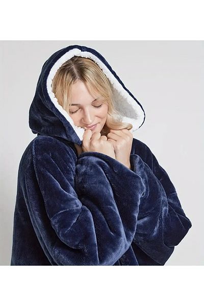 divendi-ro Huggle Hooded Sweatshirt Sweatshirt, Fluffy and Very Comfortable and Warm, One Size, Red