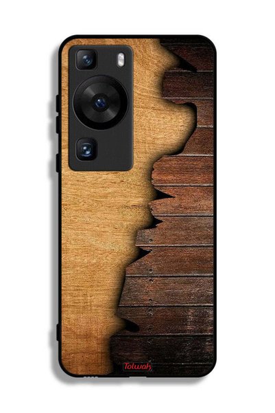 Tolwak Huawei P60 Pro Protective Case Cover Vintage Wood Pattern