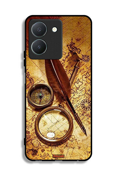 Tolwak غطاء حماية لهاتف Vivo Y36 5G بتصميم بوصلة عتيقة