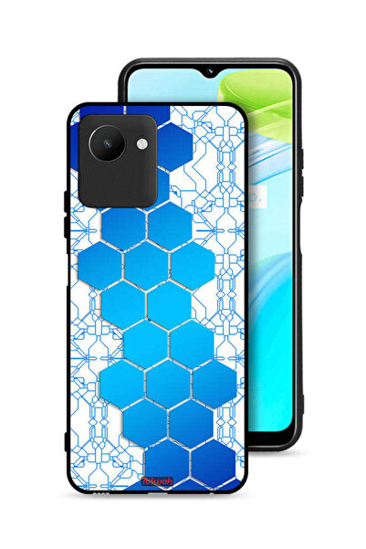 Tolwak غطاء حماية لهاتف Realme C30s بأيقونات سداسية الشكل على شكل خلية نحل