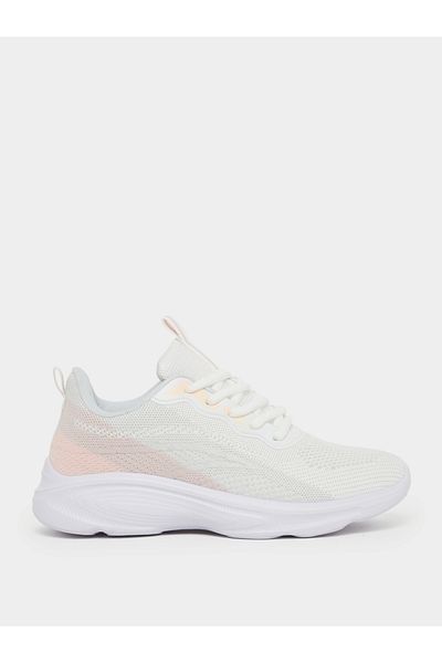 Styli Textured Mesh Lace Up Sneakers