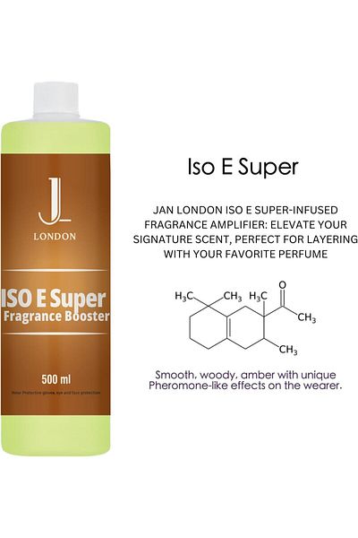 JAN LONDON Iso E Super Fragrance Booster 500ml | Long-Lasting Perfume Enhancer & Fixative for Custom Scents