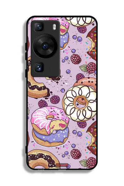 Tolwak Huawei P60 Pro Protective Case Cover Donuts Art