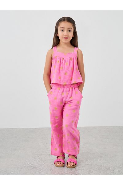 Styli Printed Strappy Top and Pants Set