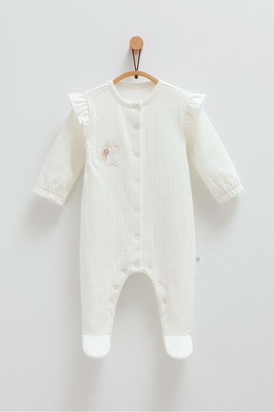 Caramell Rose Baby Jumpsuit Ecru