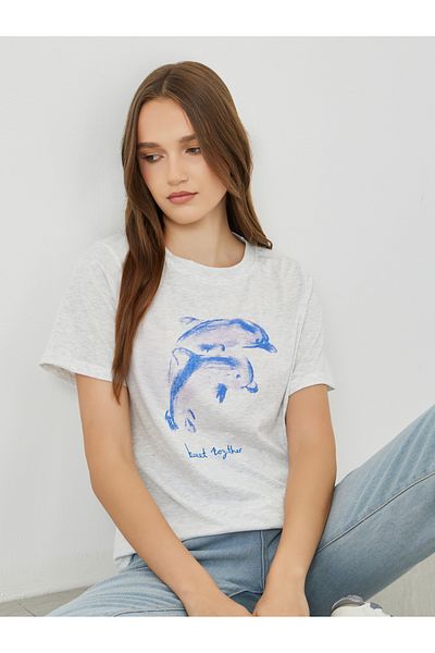 Styli Slogan Print Regular Fit T-Shirt