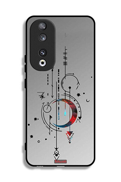 Tolwak غطاء حماية لهاتف Honor 90 بنقشة فنية للقمر والسهام