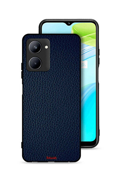 Tolwak غطاء حماية جلدي بنمط هاتف Realme C33