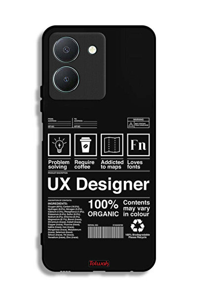 Tolwak Vivo Y36 4G Protective Case Cover Ux Designer Sticker