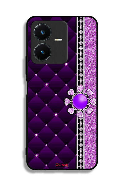 Tolwak غطاء حماية لهاتف Vivo Y22s بقلوب لامعة