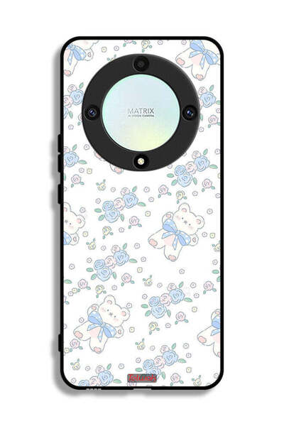 Tolwak غطاء حماية لهاتف Honor X9a عليه صورة دب تيدي لطيف وزهور