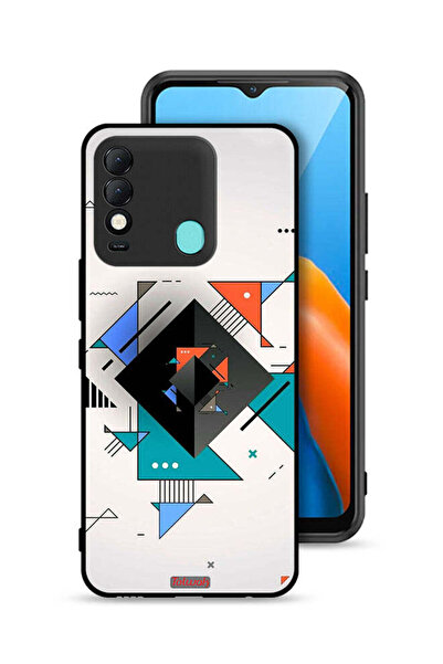 Tolwak غطاء حماية لهاتف تكنو سبارك 8 بتصميم تجريدي على شكل مربع ومثلث