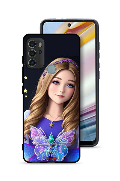 Tolwak غطاء حماية موتورولا موتو جي 60 إس بتصميم فتاة الفراشة اللطيفة