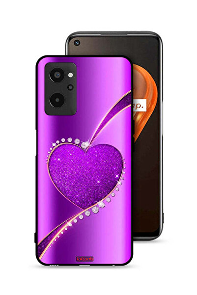 Tolwak Realme 9i 4G Protective Case Cover Glitter Heart