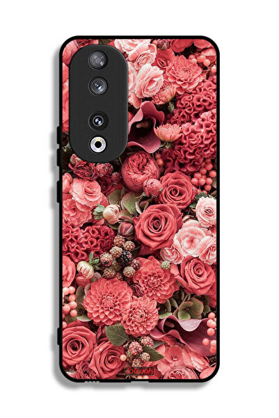Tolwak غطاء حماية لهاتف Honor 90 بلون الخوخ والورود