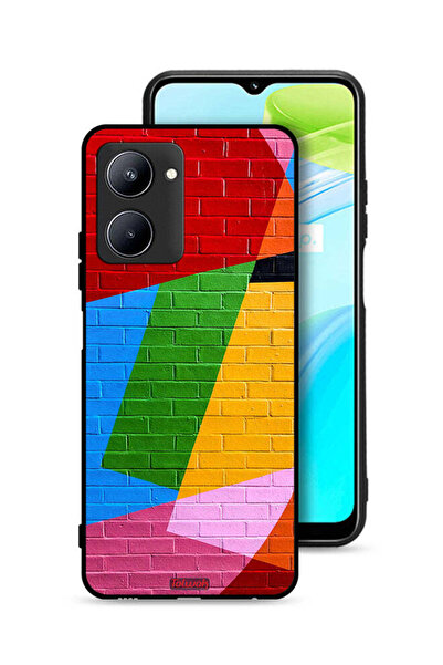 Tolwak غطاء حماية لهاتف Realme C33 برسومات جدارية ملونة