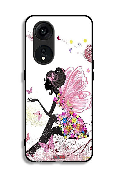 Tolwak غطاء حماية لهاتف Oppo Reno 8T 5G بتصميم فتاة الفراشة
