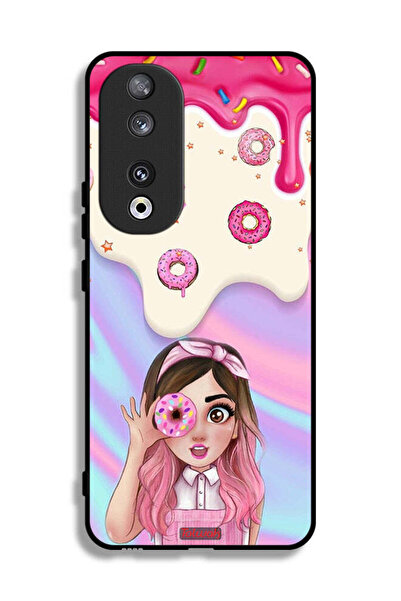 Tolwak غطاء حماية لهاتف Honor 90 يحمل صورة دونات