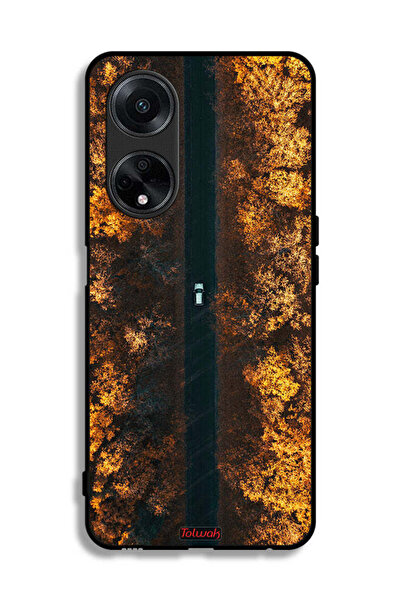 Tolwak غطاء حماية لهاتف Oppo F23 5G بتصميم طريق في أشجار الخريف