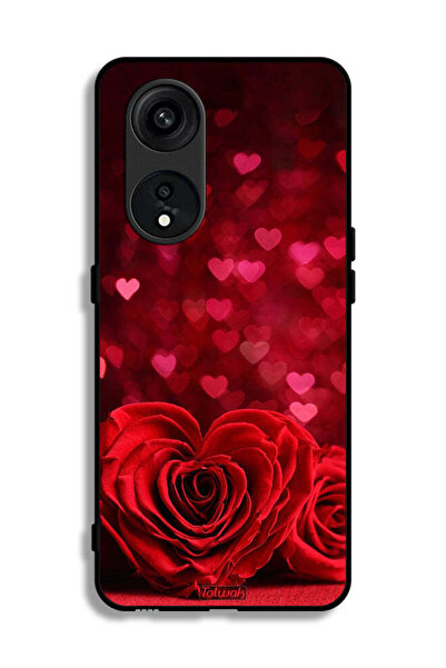 Tolwak غطاء حماية لهاتف Oppo Reno 8T 5G بنقشة زهور على شكل قلب وفن تجريدي